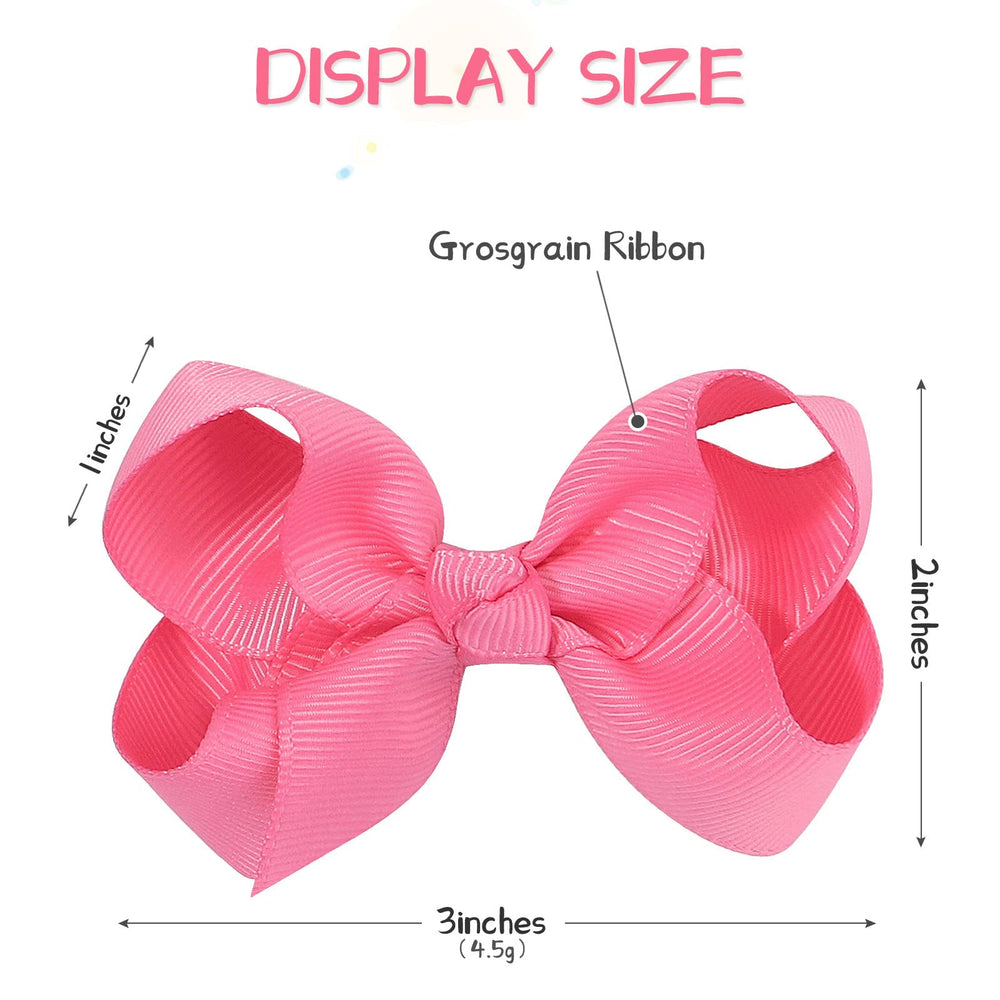 YHXX YLEN closeup of 3-inch bows with clip teeth for reliable grip