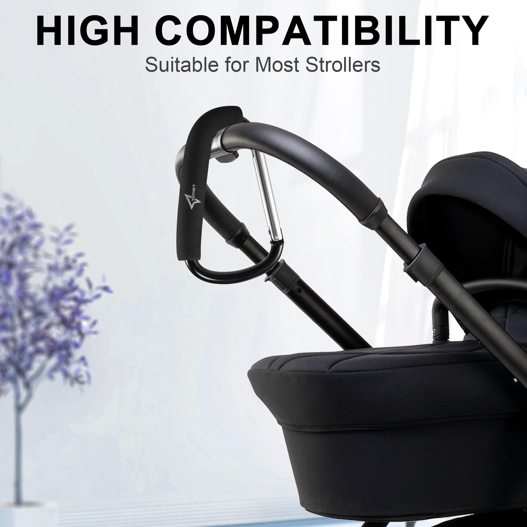 YHYHKY versatile hook clips to wheelchairs, carts, walkers for travel versatility.