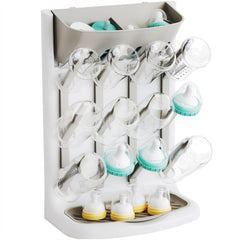 Yieach vertical bottle-drying rack assembly demonstrates quick setup and organized counter space.