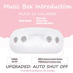 YIERCHOO crib mobile offers 12 lullabies to soothe baby before sleep.