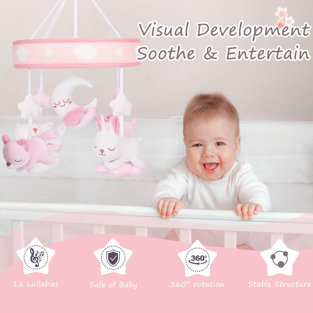 YIERCHOO crib mobile durable construction ensures long-lasting nursery decor.