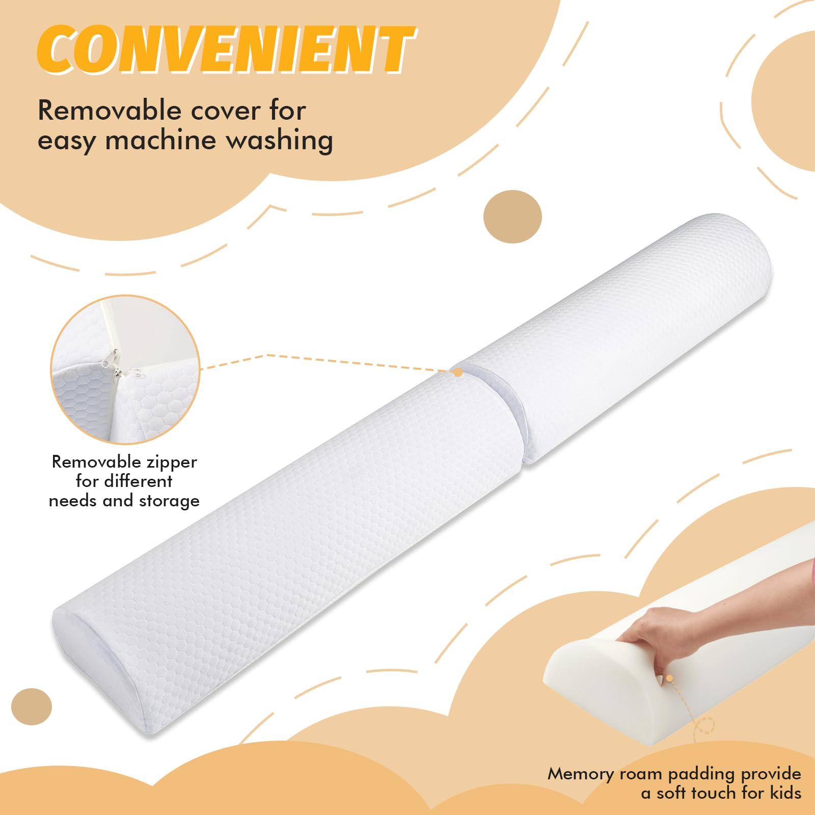 YIHATA bed rail non-slip bottom prevents movement during sleep