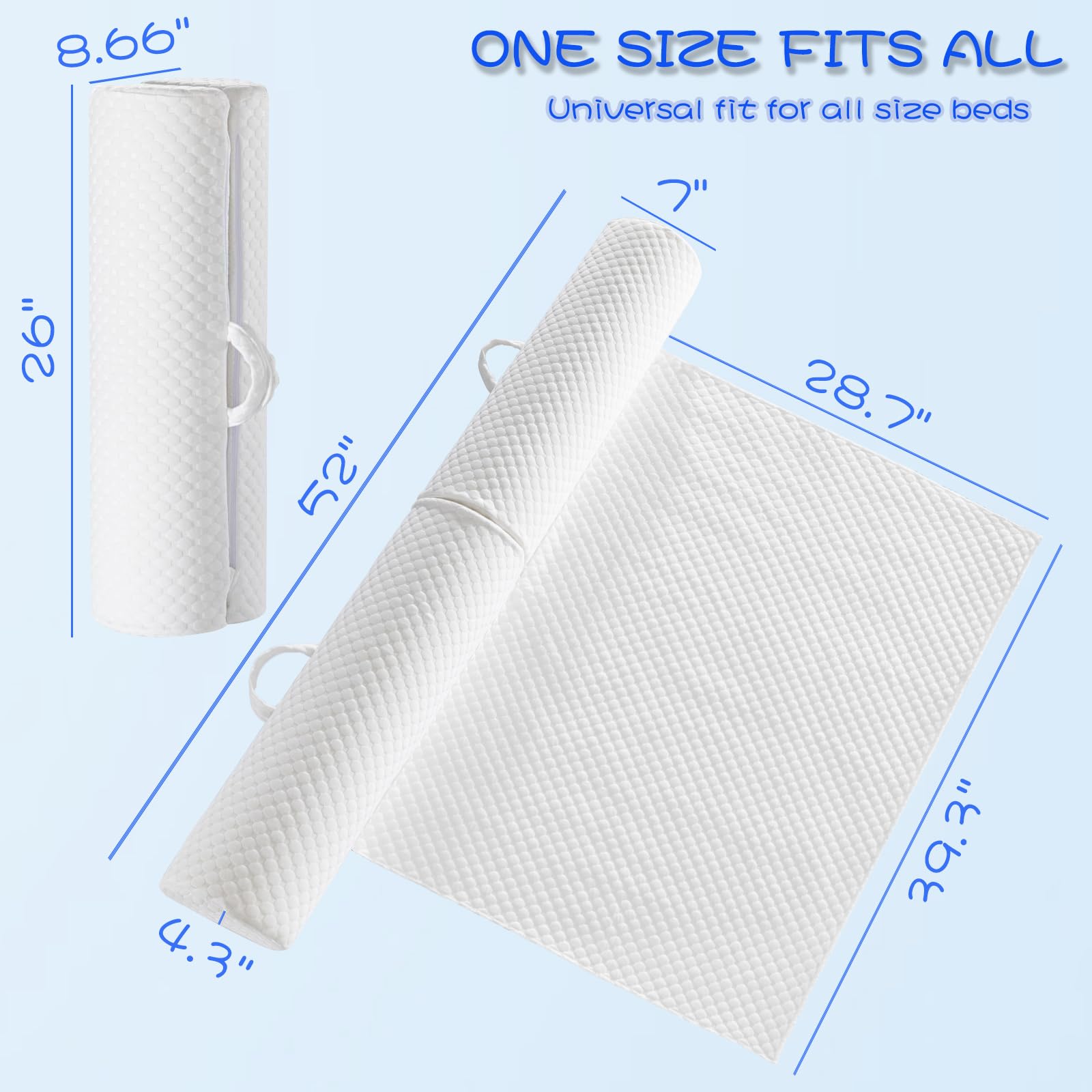 YIHATA bed rail one size fits all demonstrates compatibility with multiple bed sizes.