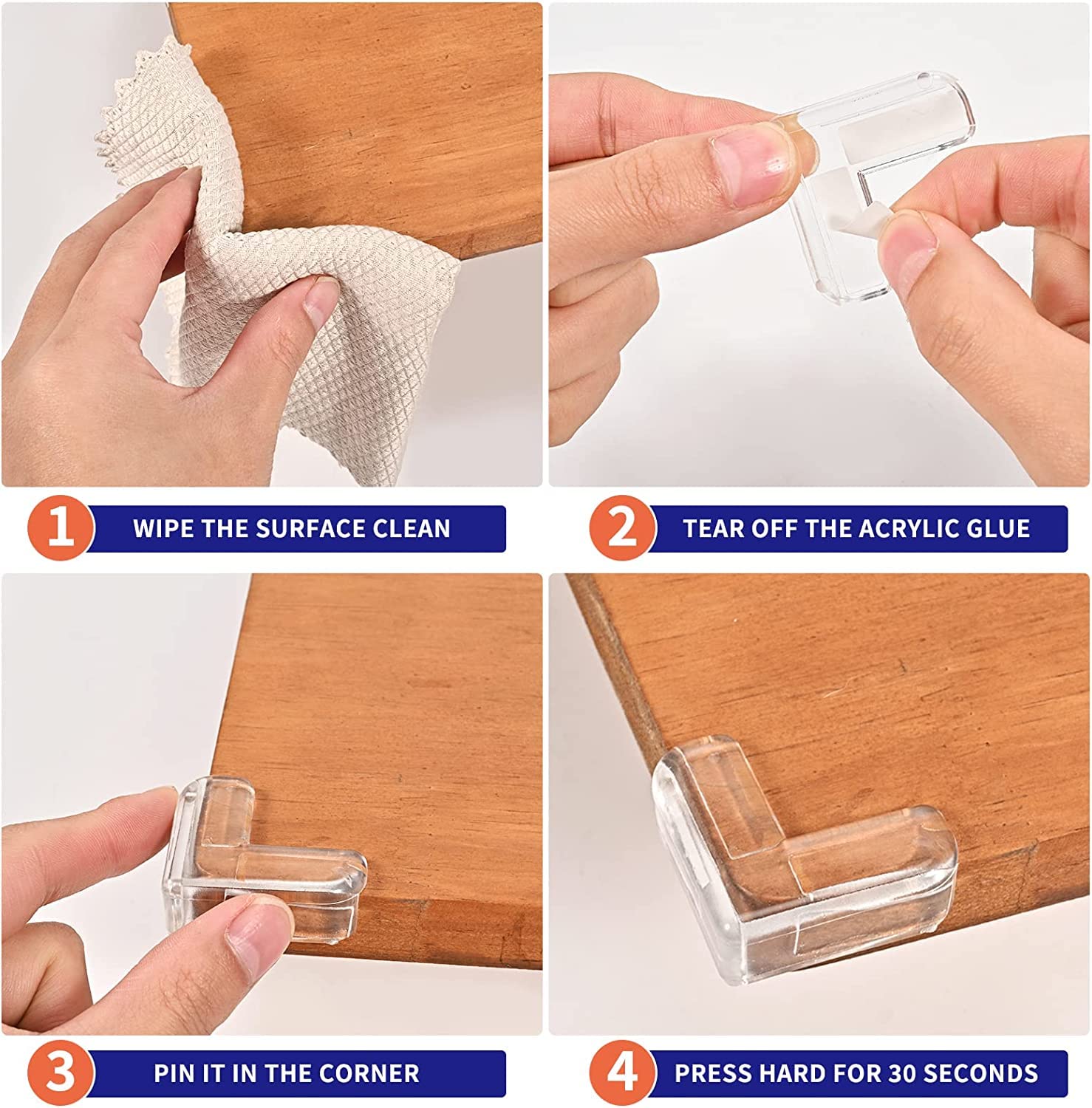 YIIFELL 20-pack corner protectors provide versatile coverage for furniture.
