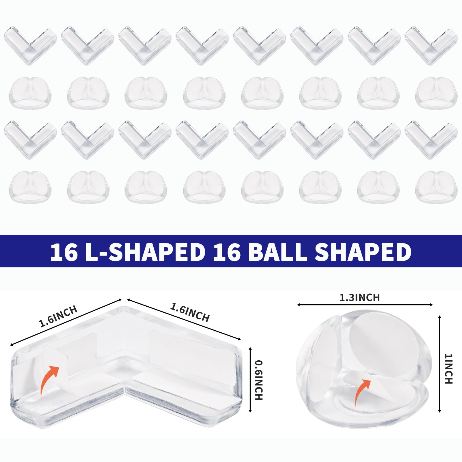 Yiifell corner protectors on table edge showing clear, protective design.