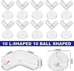 YIIFELL L-shaped clear corner protector guarding sharp furniture corners.