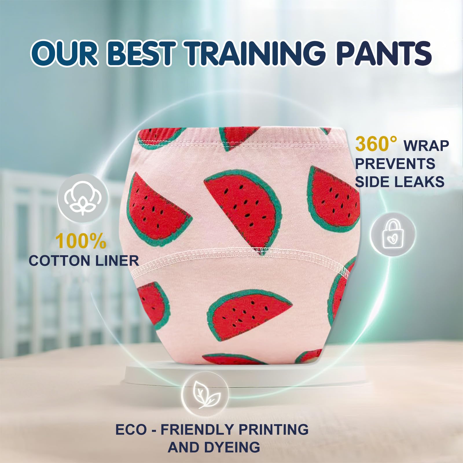 YIKG Upairy training pants reveal their absorbent layer for small accidents.