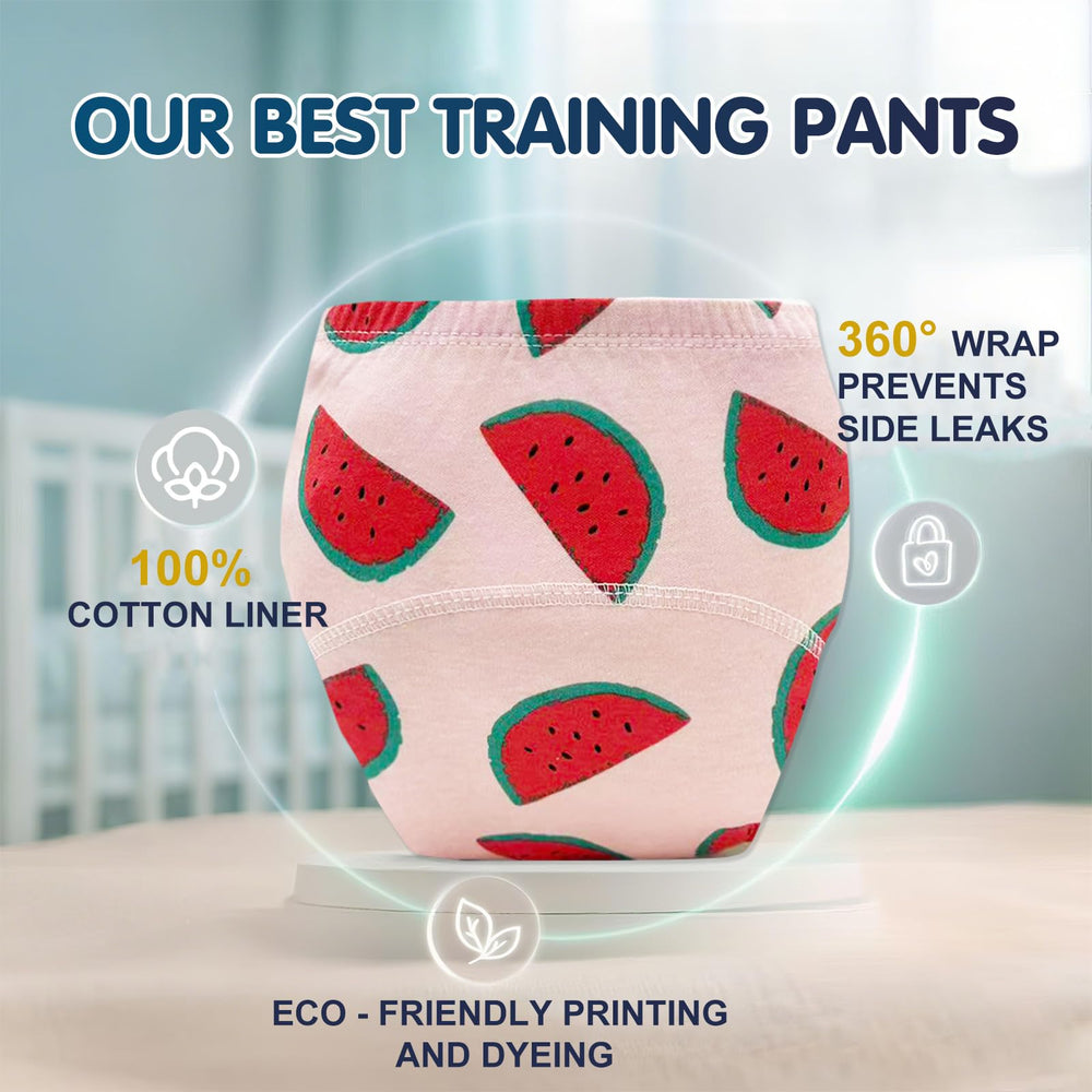 YIKG Upairy training pants reveal their absorbent layer for small accidents.