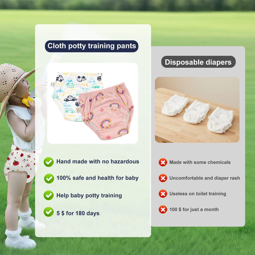 YIKG Upairy training pants designed for girls and boys comfort.