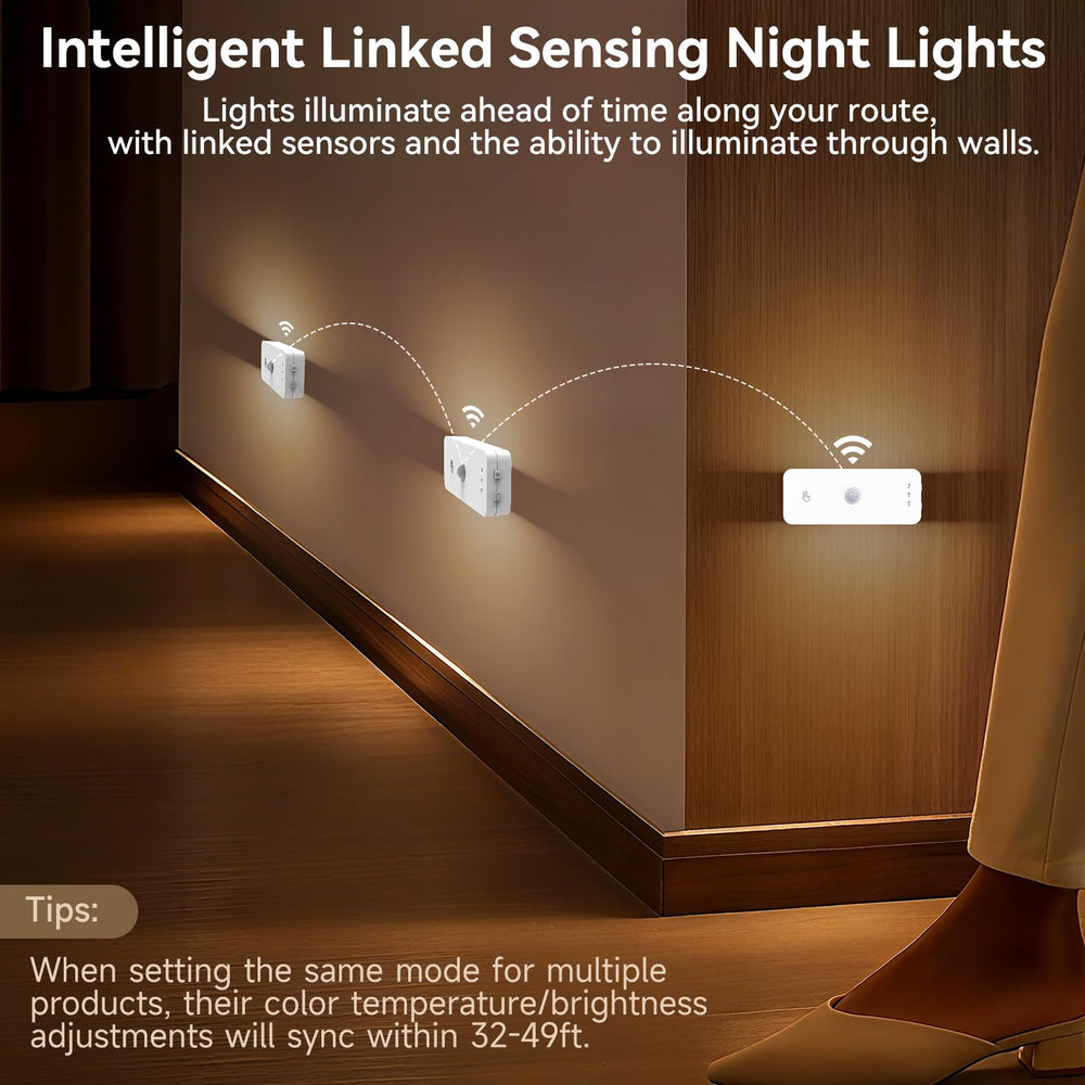 Yiliaw four-pack demonstrates stairway, hallway, bathroom, and closet lighting.