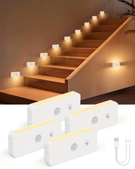 Yiliaw motion sensor night light pack front view for easy hallway illumination.