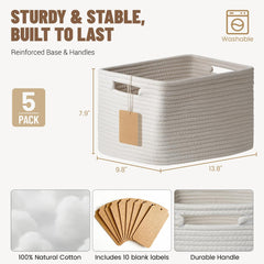 Yilobi closet organizer baskets in neutral design suit modern decor
