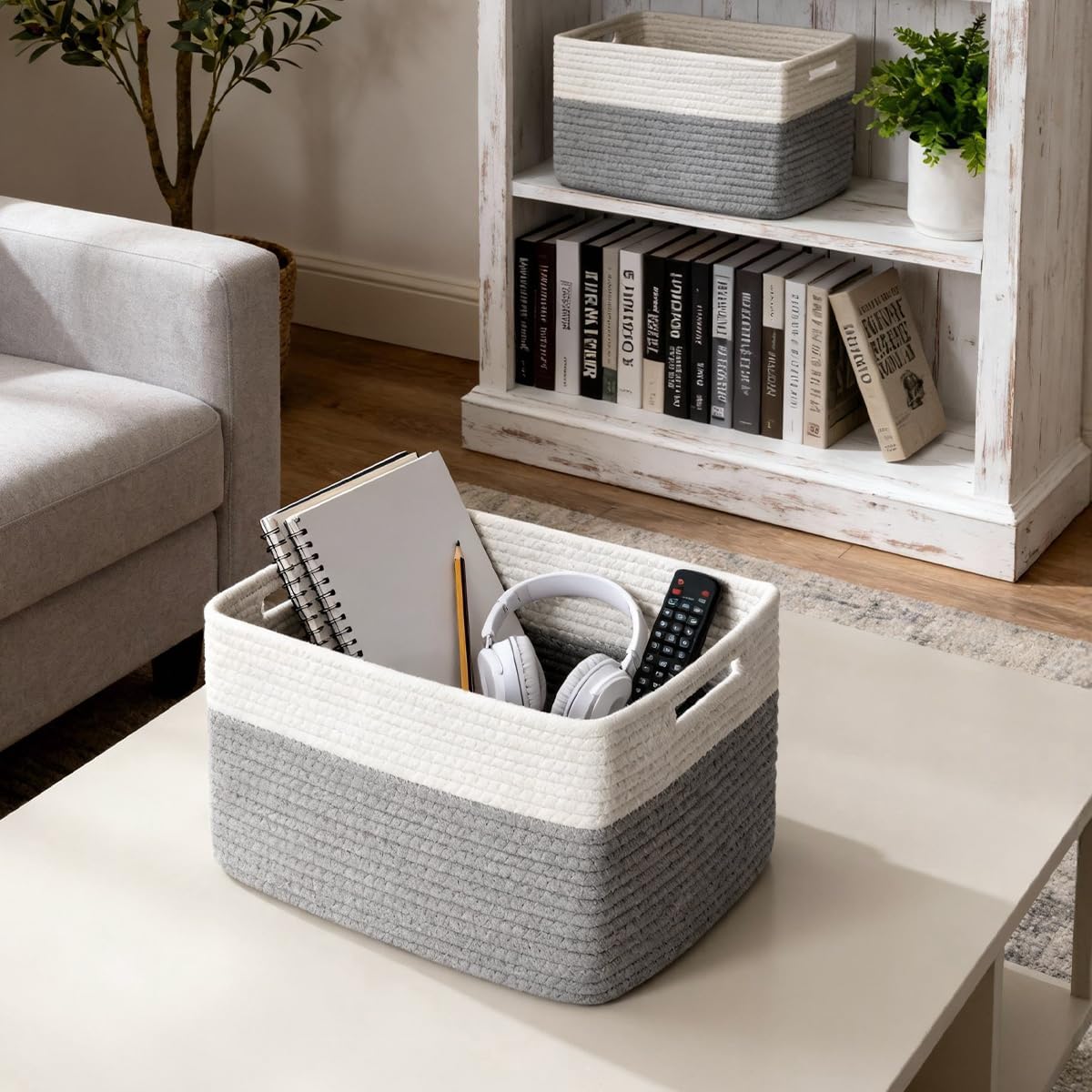 Yilobi durable lightweight baskets with reinforced handles for easy transport.