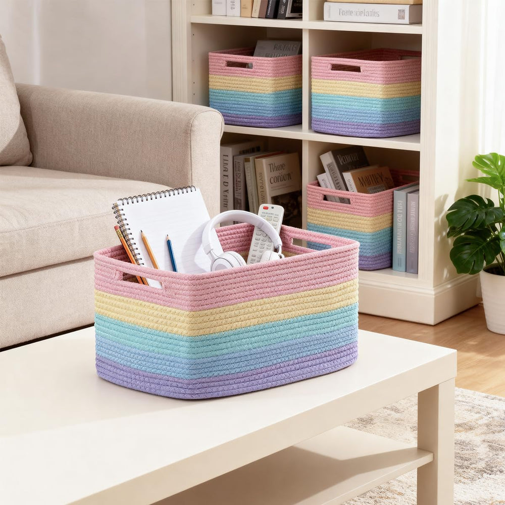 Yilobi 13.8-inch storage bin organizes toys clothes towels