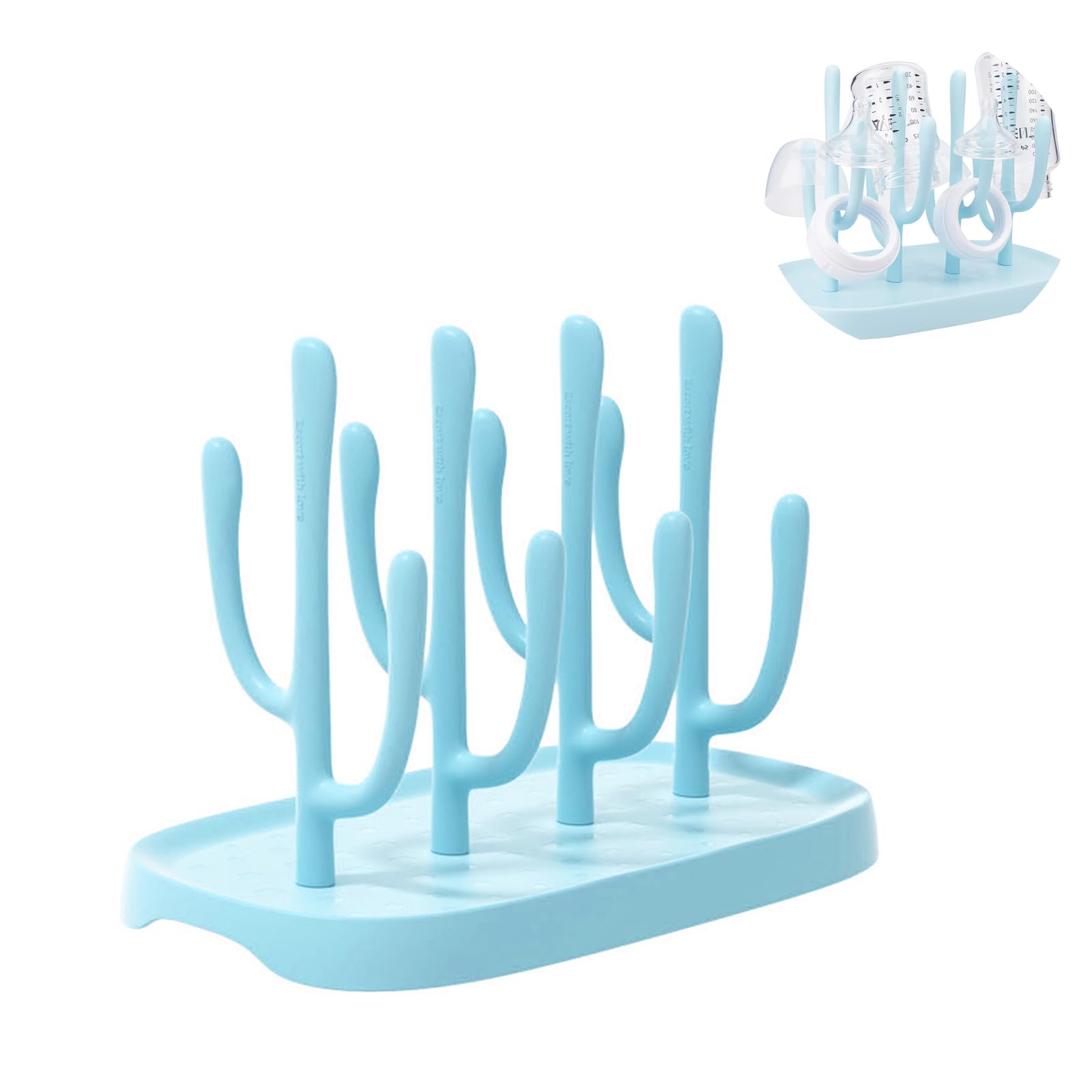 YilulvDeng bottle drying rack demonstrates space-saving design for compact counters and easy organization