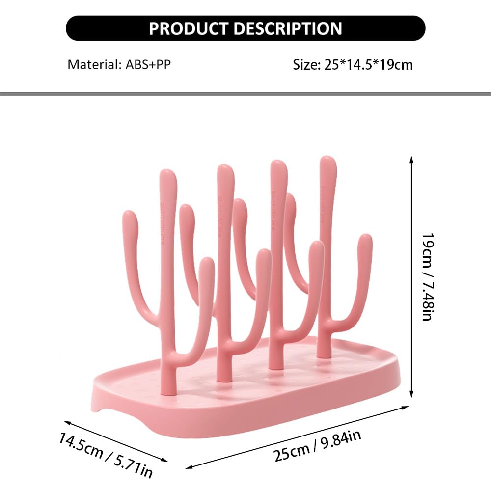 YilulvDeng pink bottle rack side view illustrating space-saving design
