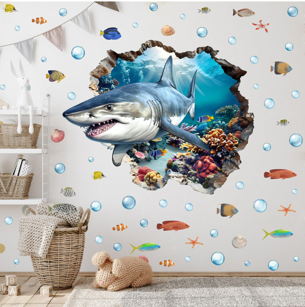 YIMEHDAN shark wall decor adds fun sea life theme to children's rooms