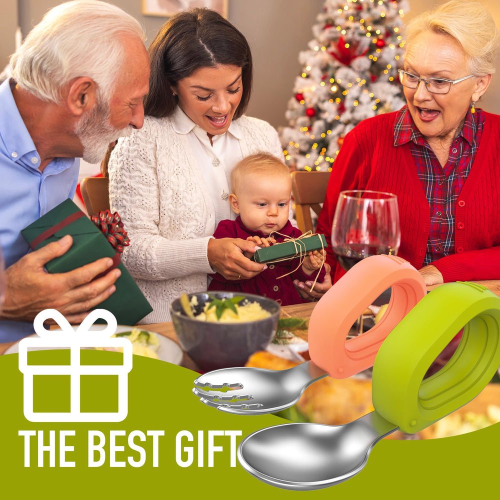 Yimido hollow-handle—three-dimensional grip helps one-handed eating.