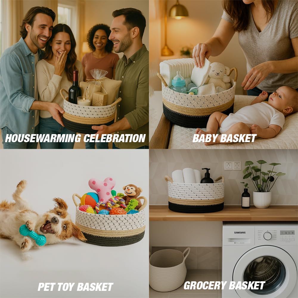 Yimi's Dream bathroom-storage basket provides tidy towel and toiletry organization