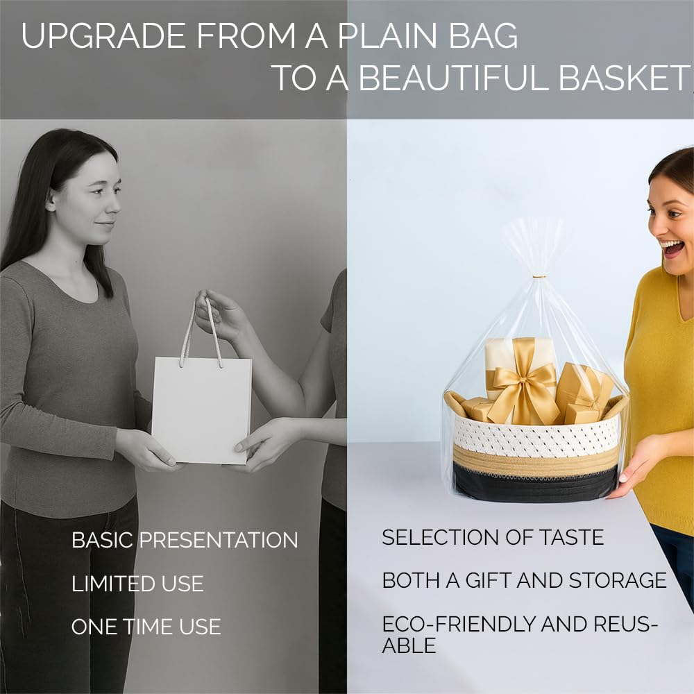 Yimi's Dream three-tone design basket adds stylish storage to any room