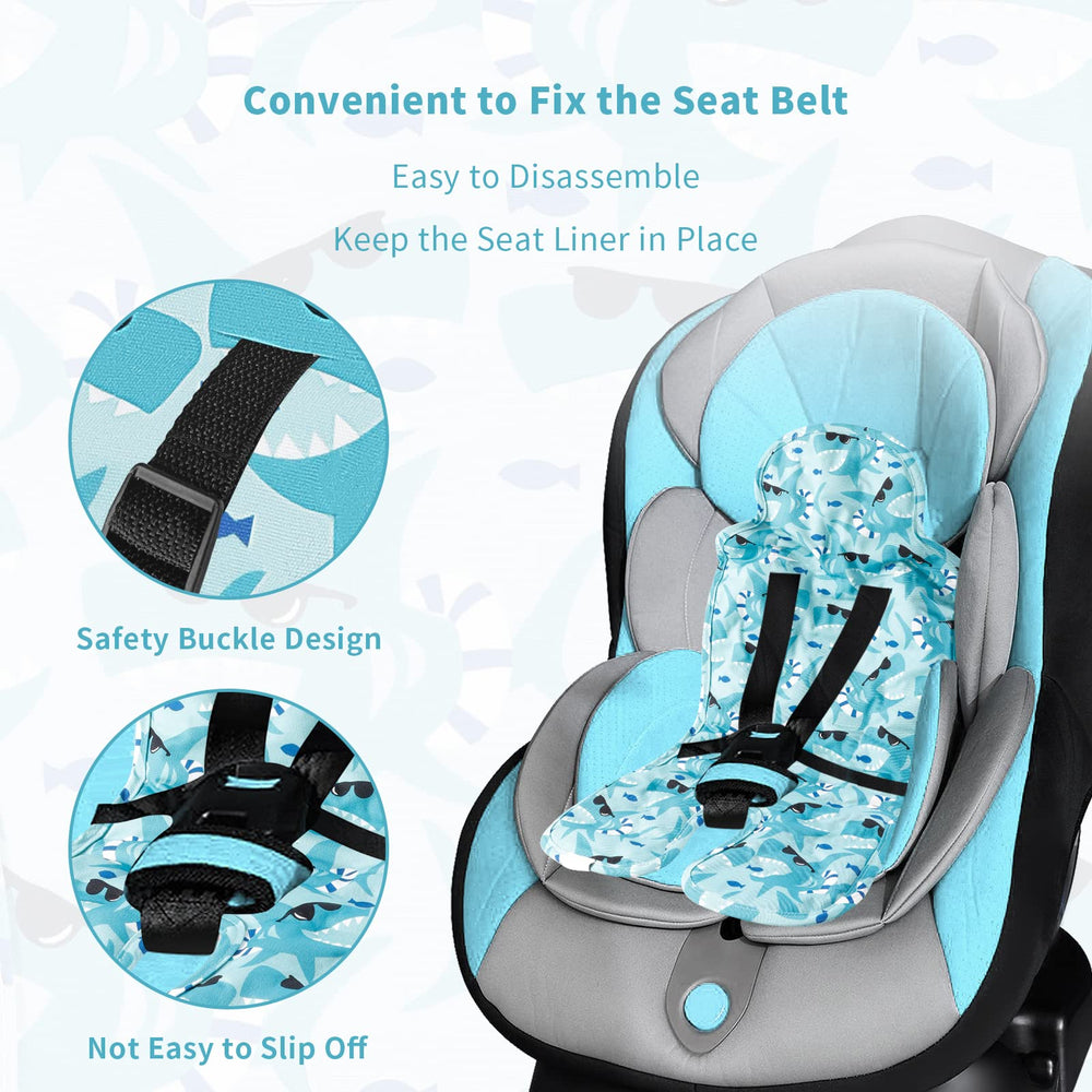 Yinbly quick-installation straps securing the pad on a seat.