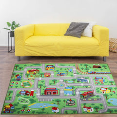 Yincimar kids car play mat large layout for spacious pretend play.