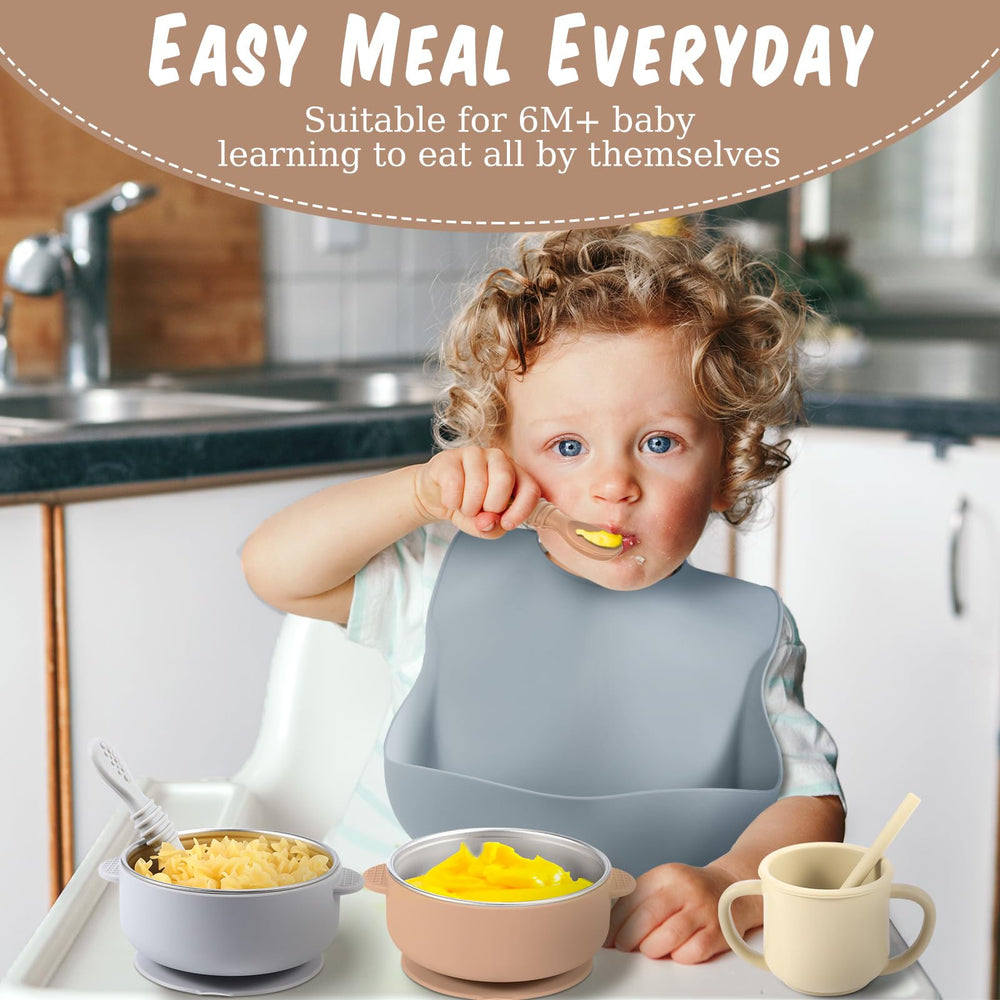 Yinder adjustable bib features multiple holes for growing babies.