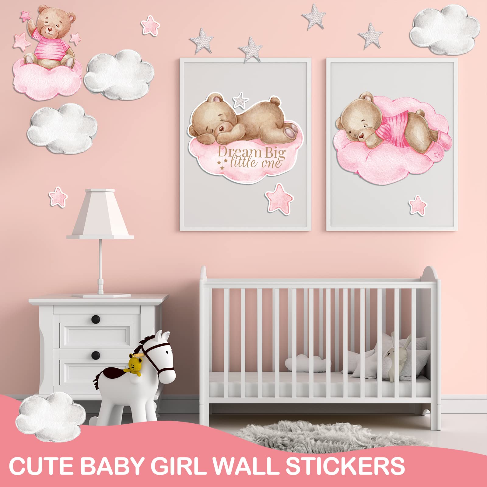 Yinder bear DIY wall decor encourages kids' creativity on smooth walls.