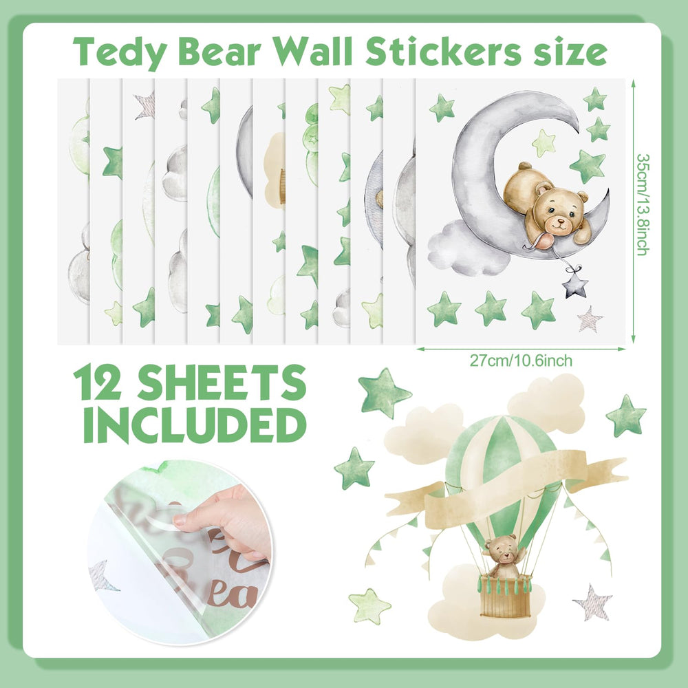 Yinder Bear Highland Cow wall decal bears add charm and imaginative play to bedrooms