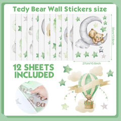 Yinder Bear Highland Cow wall decal bears add charm and imaginative play to bedrooms