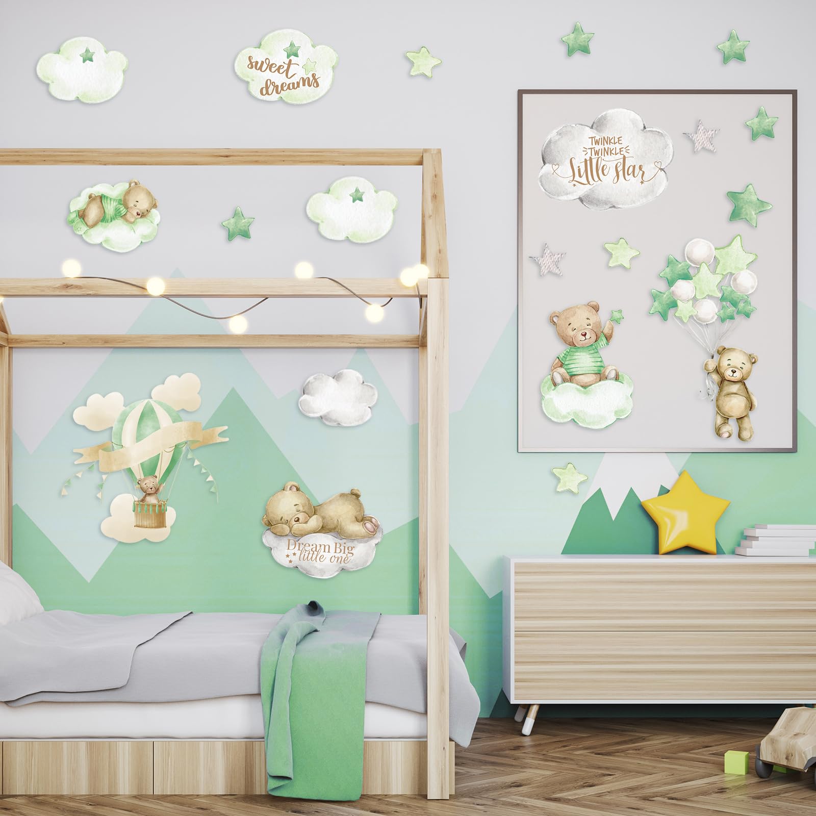 Yinder Bear Highland Cow wall decal bedroom decor adds cozy friendly vibes