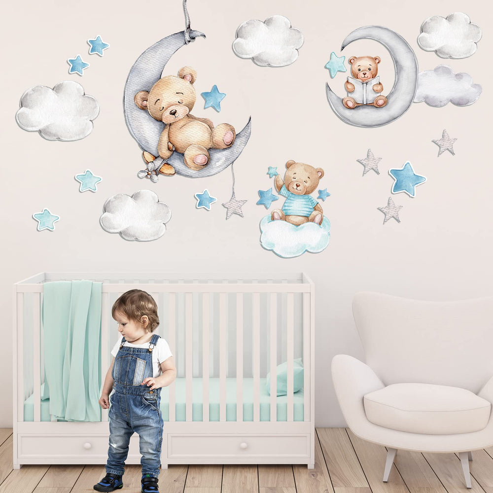 Yinder bear-highland-cow wall decal sheets are pre-cut for quick DIY decorating.