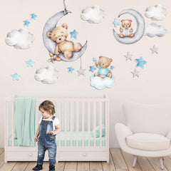 Yinder bear-highland-cow wall decal sheets are pre-cut for quick DIY decorating.