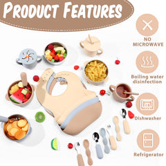 Yinder silicone baby feeding set forks designed for tiny mouths and safe grip.