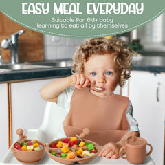 Yinder silicone spoons and forks are gentle on gums and durable