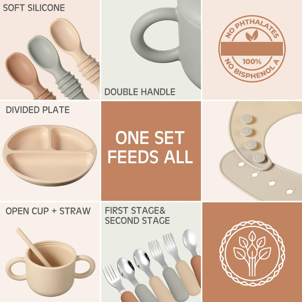 Yinder smoky gray silicone straw supports gentle sip learning during snack time.