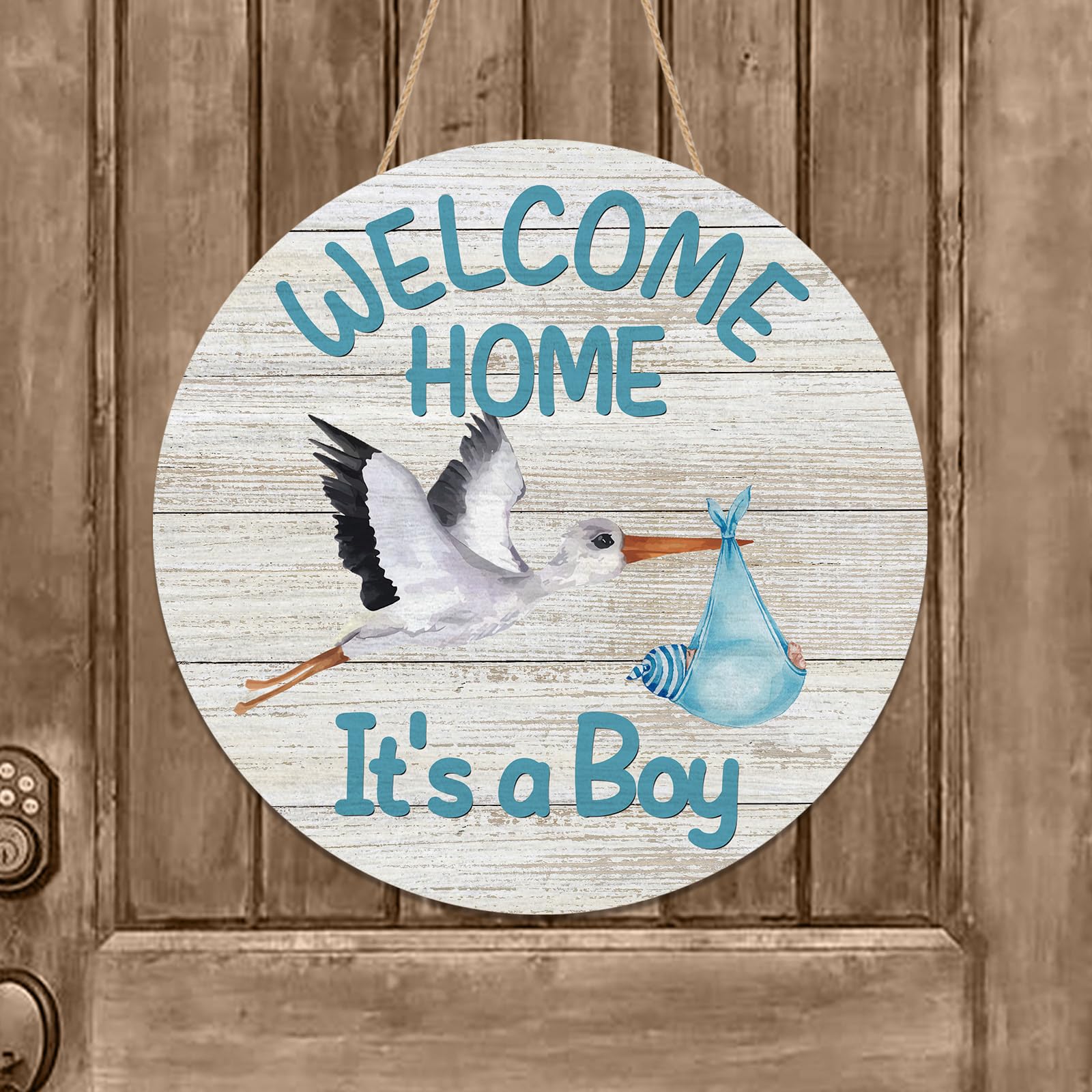 YINENA door sign with rope hanging for quick porch display
