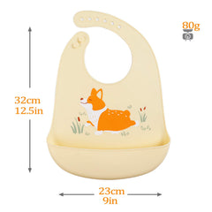 YINGJEE silicone feeding bibs 3pc set highlights compact, easy-to-store essentials