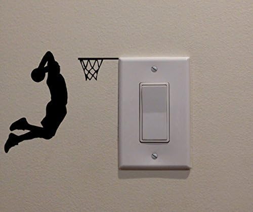 YINGKAI basketball player wall decal closeup in black enhances room style and focal point.