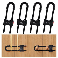 Yingranlock 4-pack U-shaped locks protect kids from cabinet access.