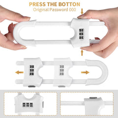 yingranlock cabinet locks on double doors showing no-tool installation and quick setup