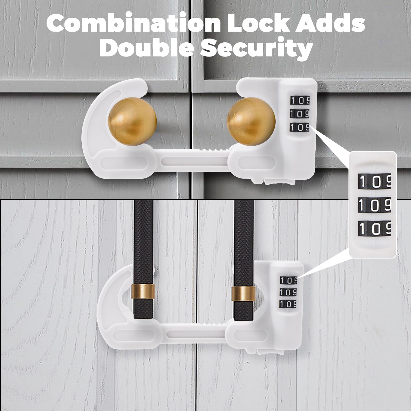 Yingranlock cabinet locks installation shown tool-free for quick setup