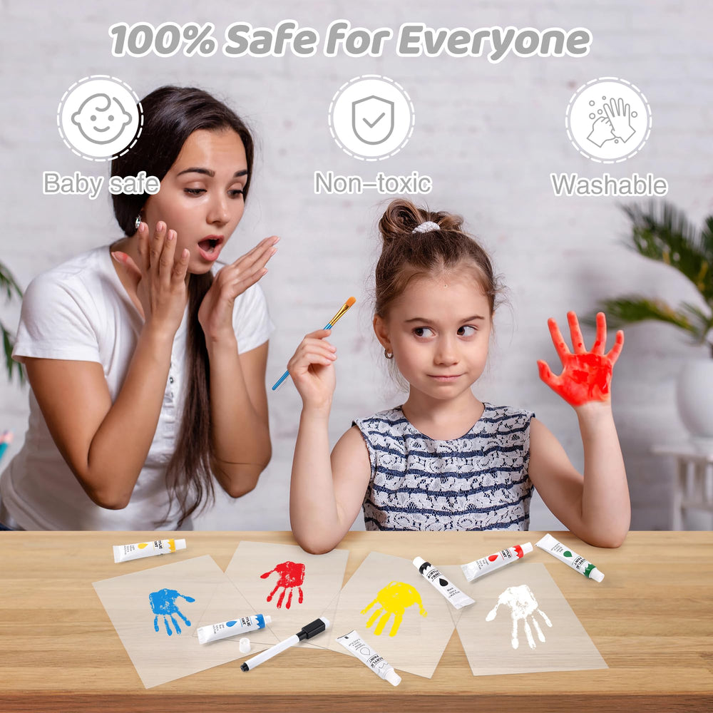 Yingsu Family Handprint Kit features strengthened acrylic glass panel protecting memories.