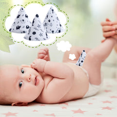 Yinkin baby boy pee shield in grey and white for everyday use.