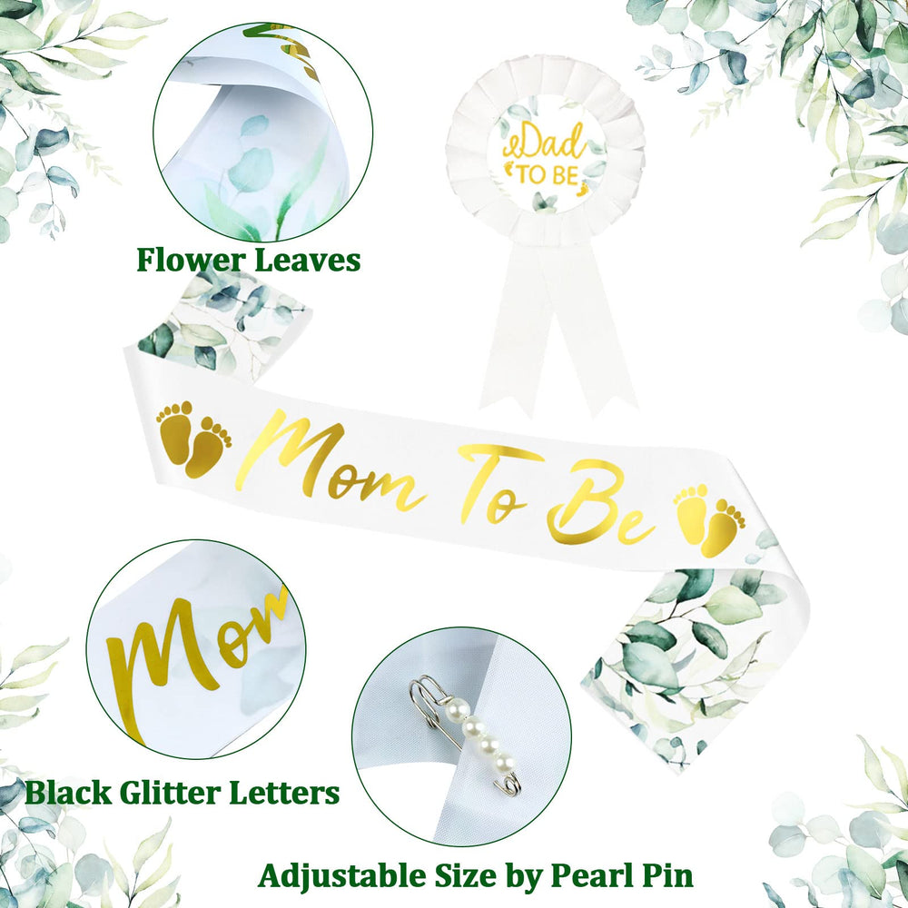 Yiphates mum-to-be sash with gold glitter letters for standout moments