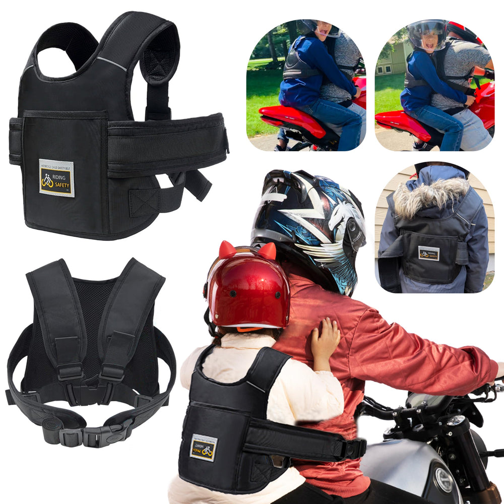 YISNDYA child harness front view demonstrates secure-fit design for rides