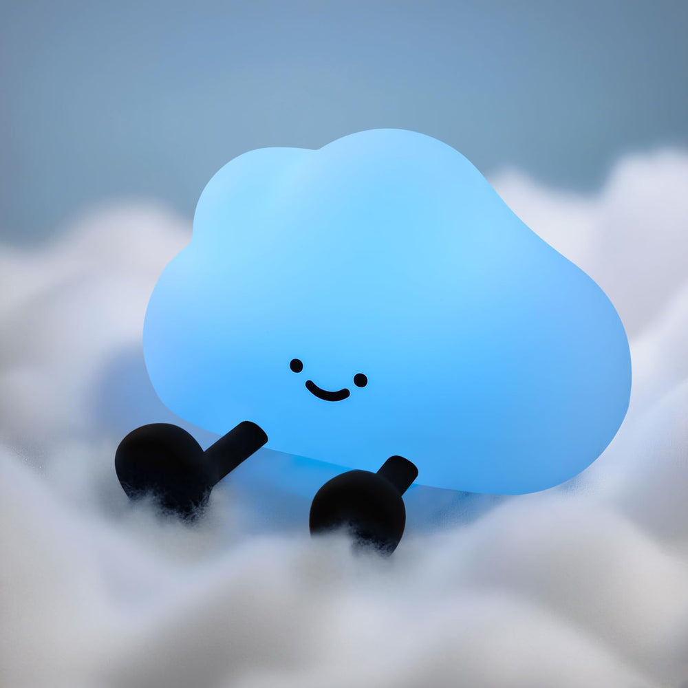 YISUN Cloud Night Light front view showing the cloud shape and cozy nursery glow