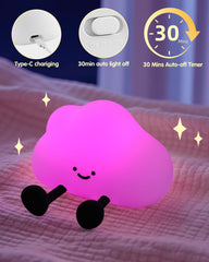 YISUN Cloud Night Light soft silicone texture inviting kneading and touch-friendly play
