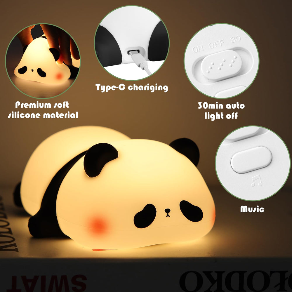 YISUN Panda light is USB rechargeable and portable for travel or night use.