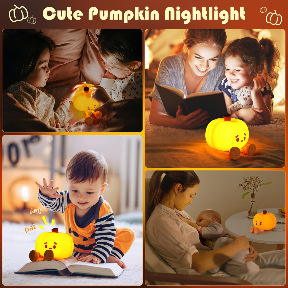 YISUN Pumpkin Night Light silicone close-up highlighting squishy texture